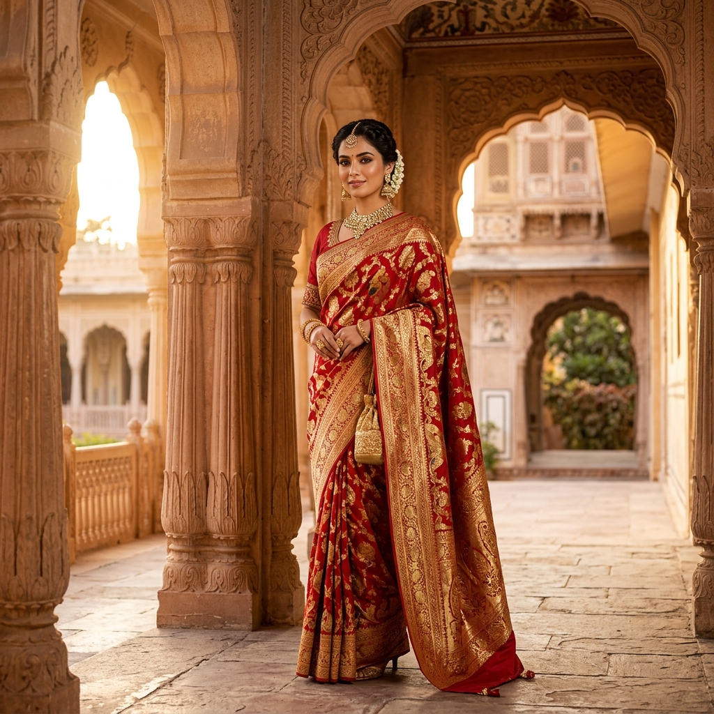 Swarnalatha Brocade Saree — Kanchipuram Silk